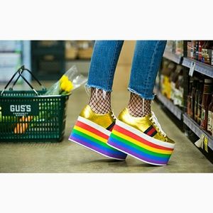 Gucci Women's Peggy Rainbow Platform